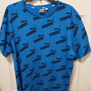 Previously Worn Men's Blue Puma XL Shirt Man's X-Large T-Shirt Soft and Comfy
